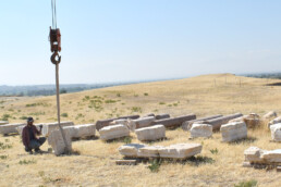 The cornices of the first order in the dedicated storage area | © Tommaso Ismaelli, CNR ISPC