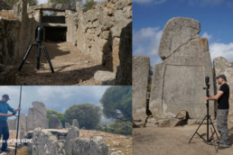 Attività di rilievo sul sito archeologico per la ricostruzione 3D de Li Lolghi © Daniele Ferdani, CNR ISPC